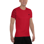 YAKWARY Men Red Sports T-shirt