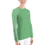 YAKWARY Women Green Special Rash Guard