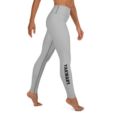 YAKWARY Gray Yoga Leggings With Pocket