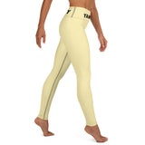 YAKWARY Yellow Yoga Leggings With Pocket