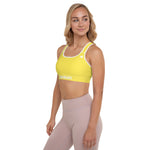 YAKWARY Women Yellow Padded Sports Bra