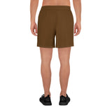 YAKWARY Men Sports Long Brown Shorts