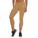 YAKWARY Women Brown Capri Leggings