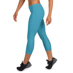 YAKWARY Women Blue Capri Leggings