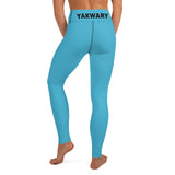 YAKWARY Blue Yoga Leggings With Pocket