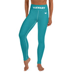 YAKWARY Turquoise Yoga Leggings Without Pocket