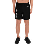 YAKWARY Men Sports Long Black Shorts