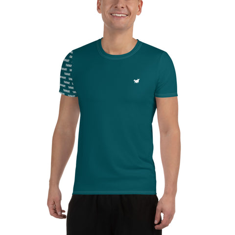 YAKWARY Men Turquoise Sports T-shirt