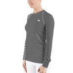 YAKWARY Women Gray Special Rash Guard