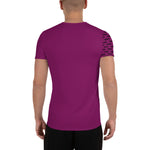 YAKWARY Men Pink Sports T-shirt