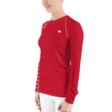 YAKWARY Women Red Special Rash Guard