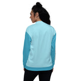 YAKWARY Women Blue Bomber Jacket