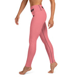 YAKWARY Pink Yoga Leggings Without Pocket