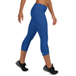 YAKWARY Women Blue Capri Leggings