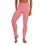 YAKWARY Pink Yoga Leggings With Pocket