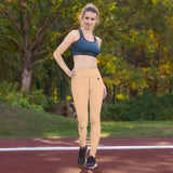 YAKWARY Brown Yoga Leggings Without Pocket