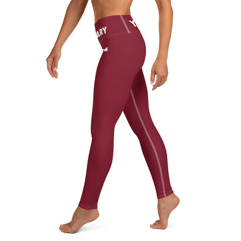 YAKWARY Red Yoga Leggings With Pocket