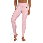 YAKWARY Pink Yoga Leggings Without Pocket