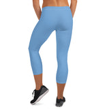 YAKWARY Women Blue Capri Leggings