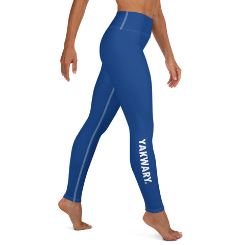 YAKWARY Blue Yoga Leggings Without Pocket