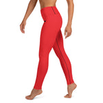 YAKWARY Red Yoga Leggings Without Pocket