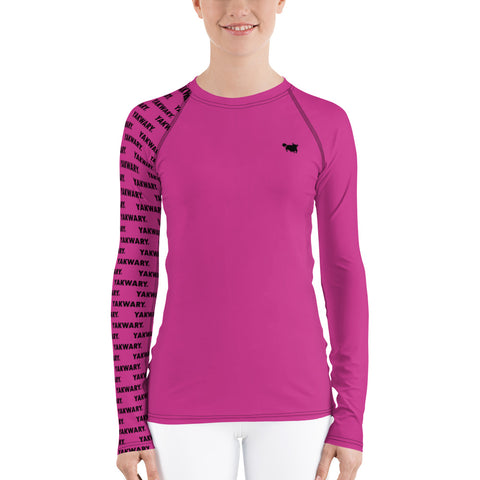 YAKWARY Women Pink Special Rash Guard