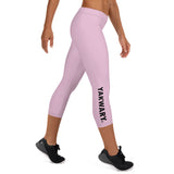 YAKWARY Women Pink Capri Leggings