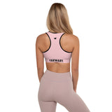 YAKWARY Women Pink Padded Sports Bra