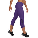 YAKWARY Women Purple Capri Leggings