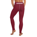 YAKWARY Red Yoga Leggings With Pocket