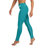 YAKWARY Turquoise Yoga Leggings Without Pocket