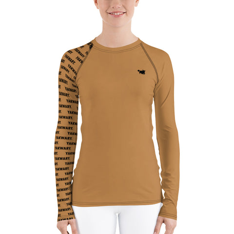 YAKWARY Women Brown Special Rash Guard