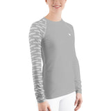 YAKWARY Women Gray Special Rash Guard