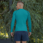 YAKWARY Men Gym Special Turquoise Rash Guard