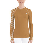 YAKWARY Women Brown Special Rash Guard