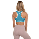 YAKWARY Women Blue Padded Sports Bra