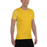 YAKWARY Men Yellow Sports T-shirt