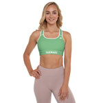 YAKWARY Women Green Padded Sports Bra