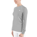 YAKWARY Women Gray Special Rash Guard