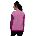 YAKWARY Women Pink Bomber Jacket