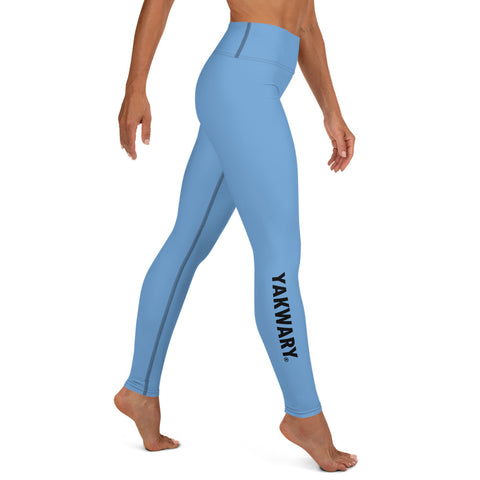 YAKWARY Blue Yoga Leggings Without Pocket