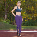 YAKWARY Purple Yoga Leggings With Pocket