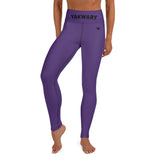 YAKWARY Purple Yoga Leggings With Pocket