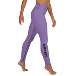 YAKWARY Purple Yoga Leggings Without Pocket