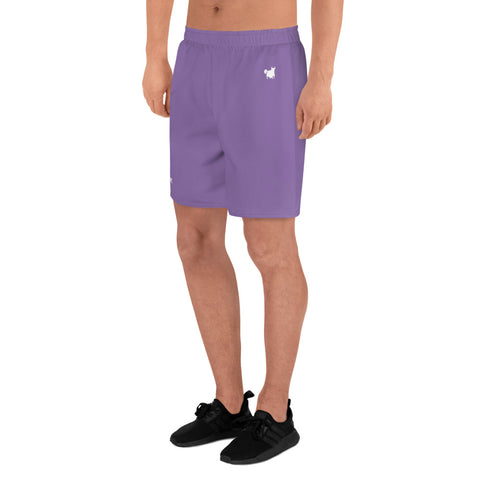 YAKWARY Men Sports Long Purple Shorts