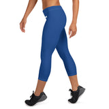 YAKWARY Women Blue Capri Leggings