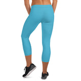 YAKWARY Women Blue Capri Leggings