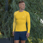 YAKWARY Men Gym Special Yellow Rash Guard