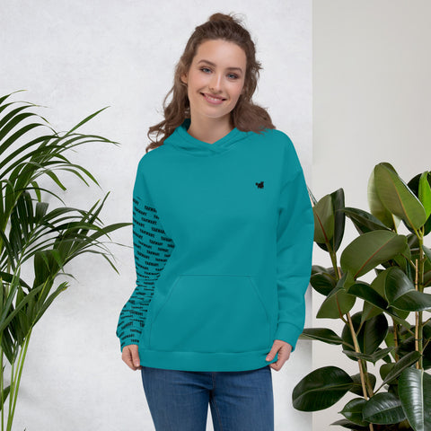 YAKWARY Women Turquoise Special Hoodie