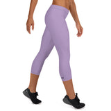 YAKWARY Women Purple Capri Leggings